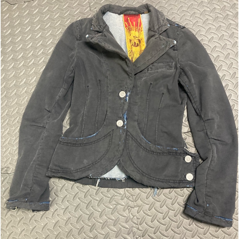 L.A.M.B. by Gwen Stefani size 6 Black coated denim jacket